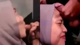 Zilla Hijab Blowjob Crot di Muka